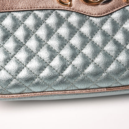 Gucci Laminated Nappa Trapuntata Small Zumi Shoulder Bag Rosa Lago Rame 8 of 8