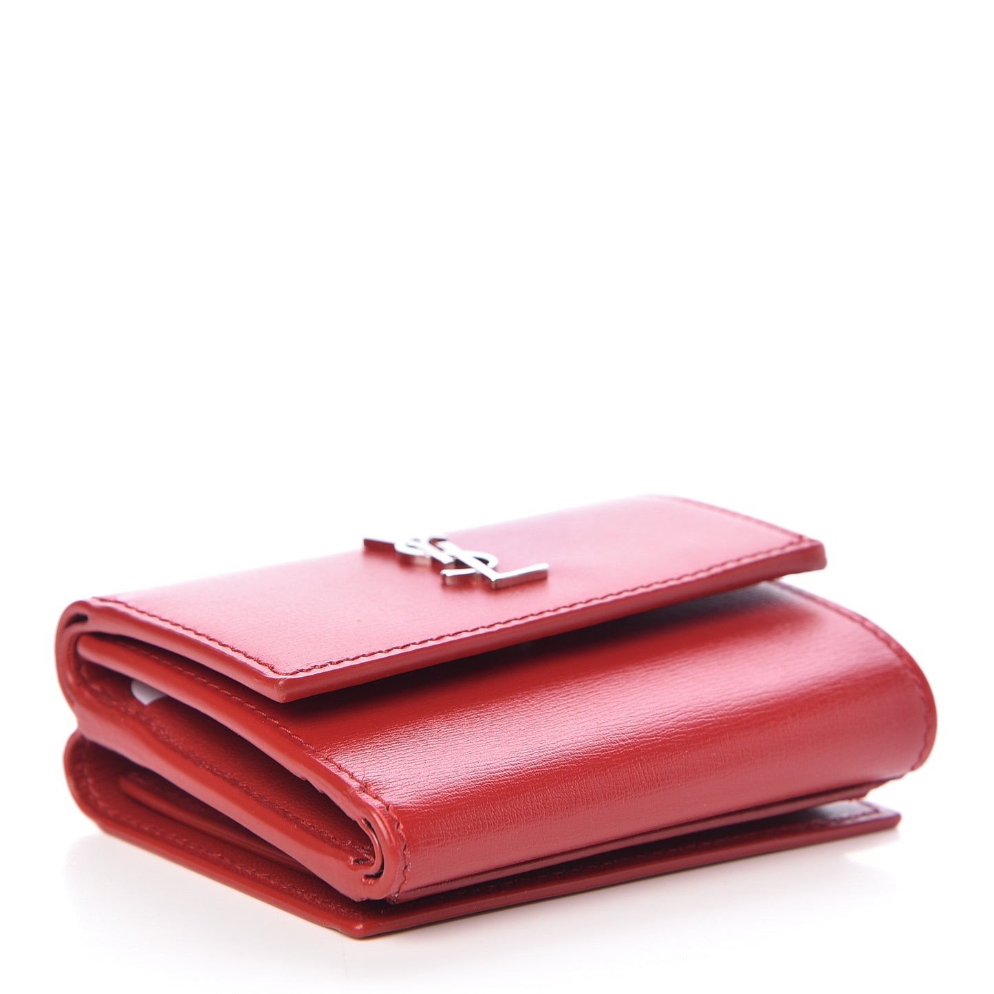 Calfskin Monogram Compact Wallet Red