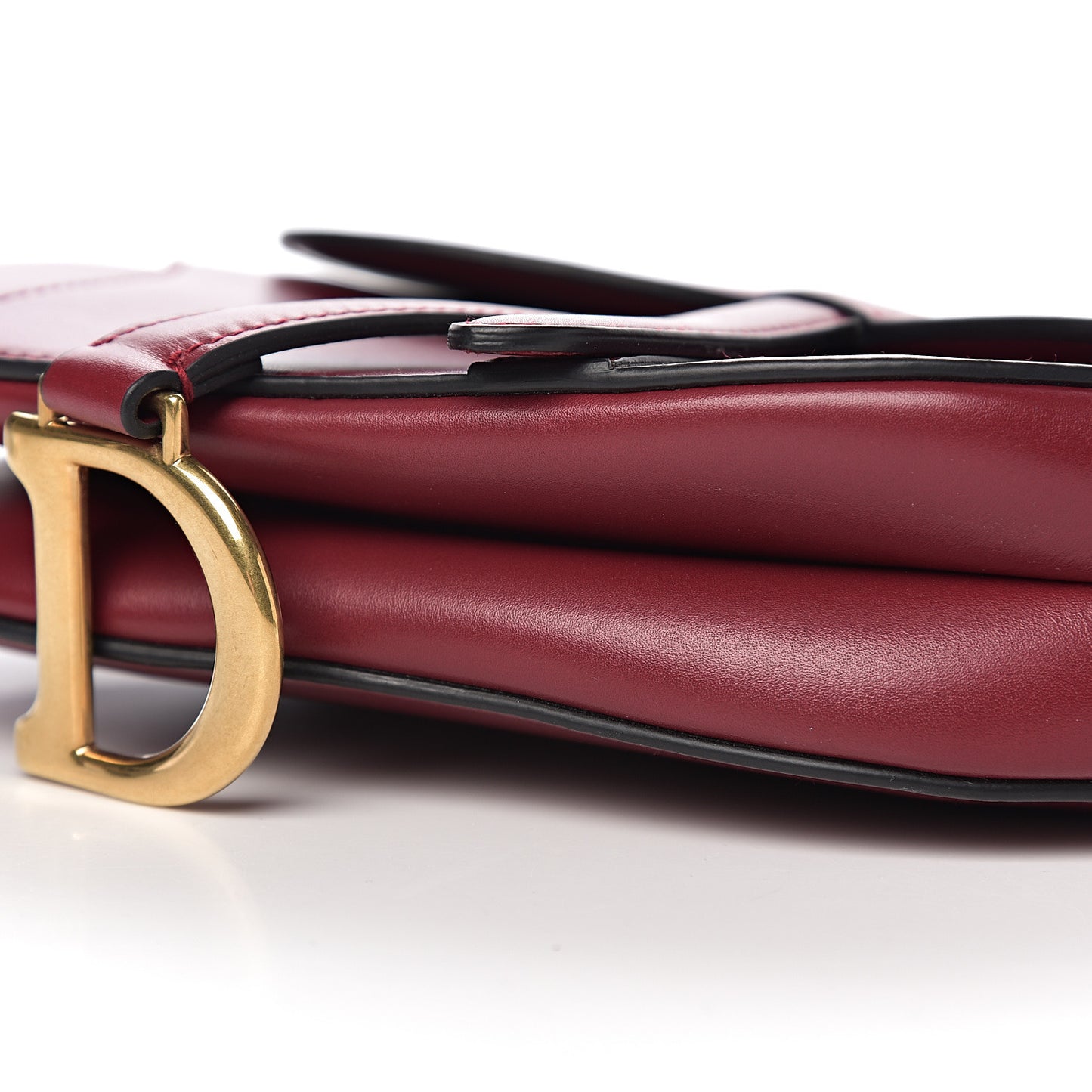 Calfskin Mini Saddle Bag Red