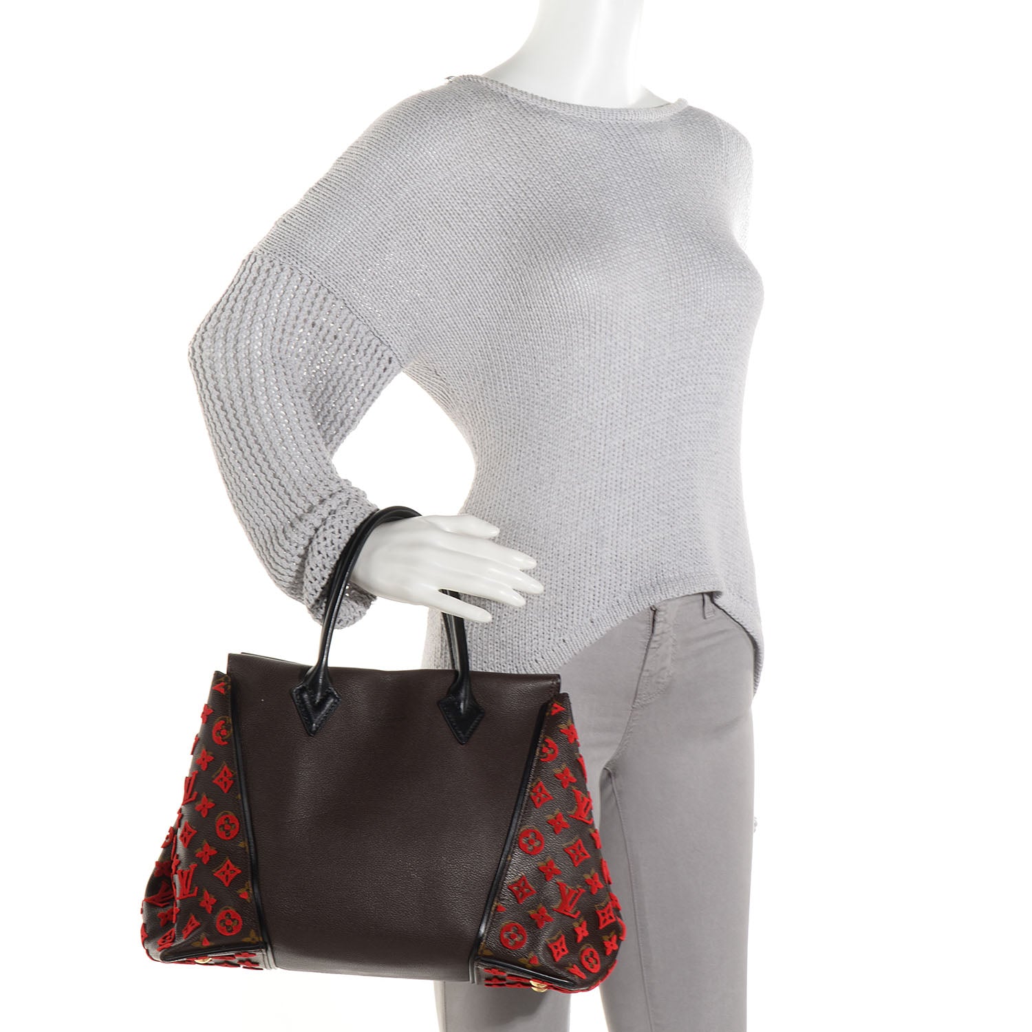 Louis Vuitton Veau Cachemire Tote W PM Chocolate 2 of 7