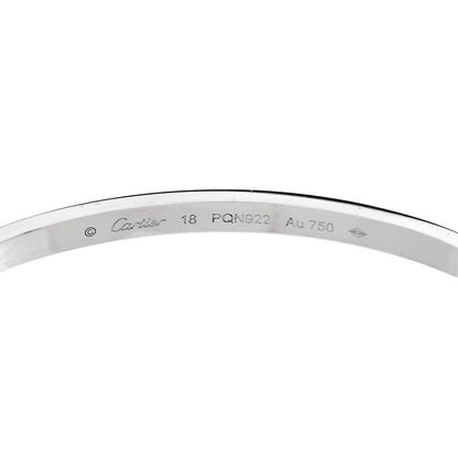 Cartier 18K White Gold 6 Diamond Small LOVE Bracelet 18 6 of 7