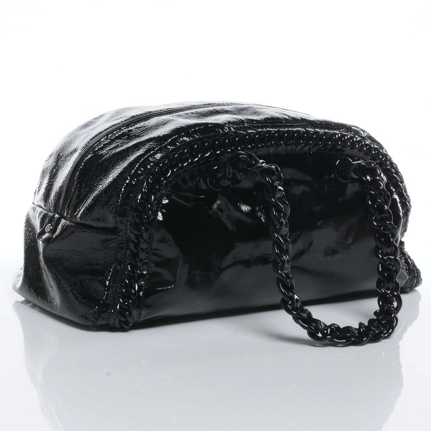 Chanel Patent Luxe Ligne Large Bowler Black 3 of 7