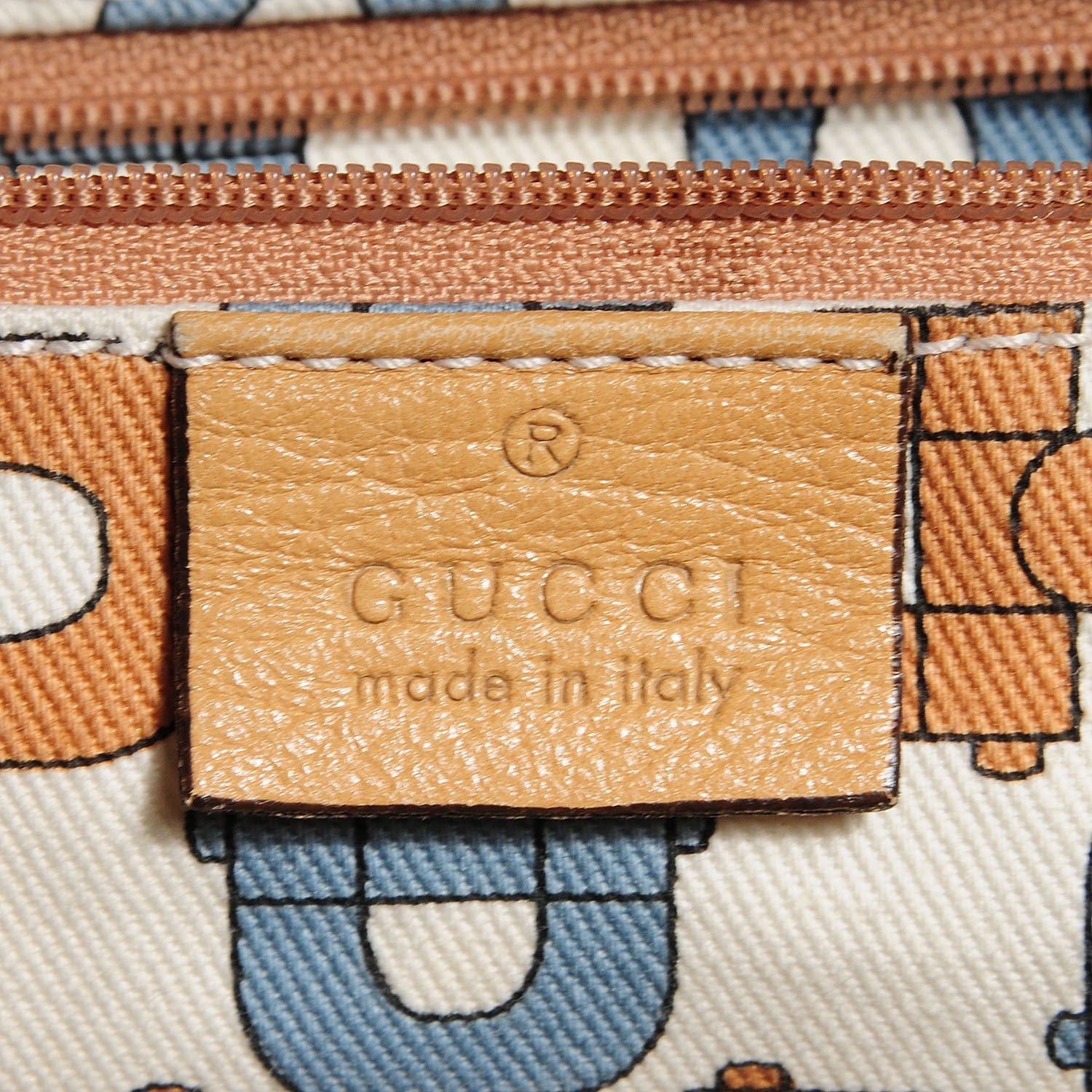 Gucci Guccissima Tribeca Messenger Bag Beige 6 of 7