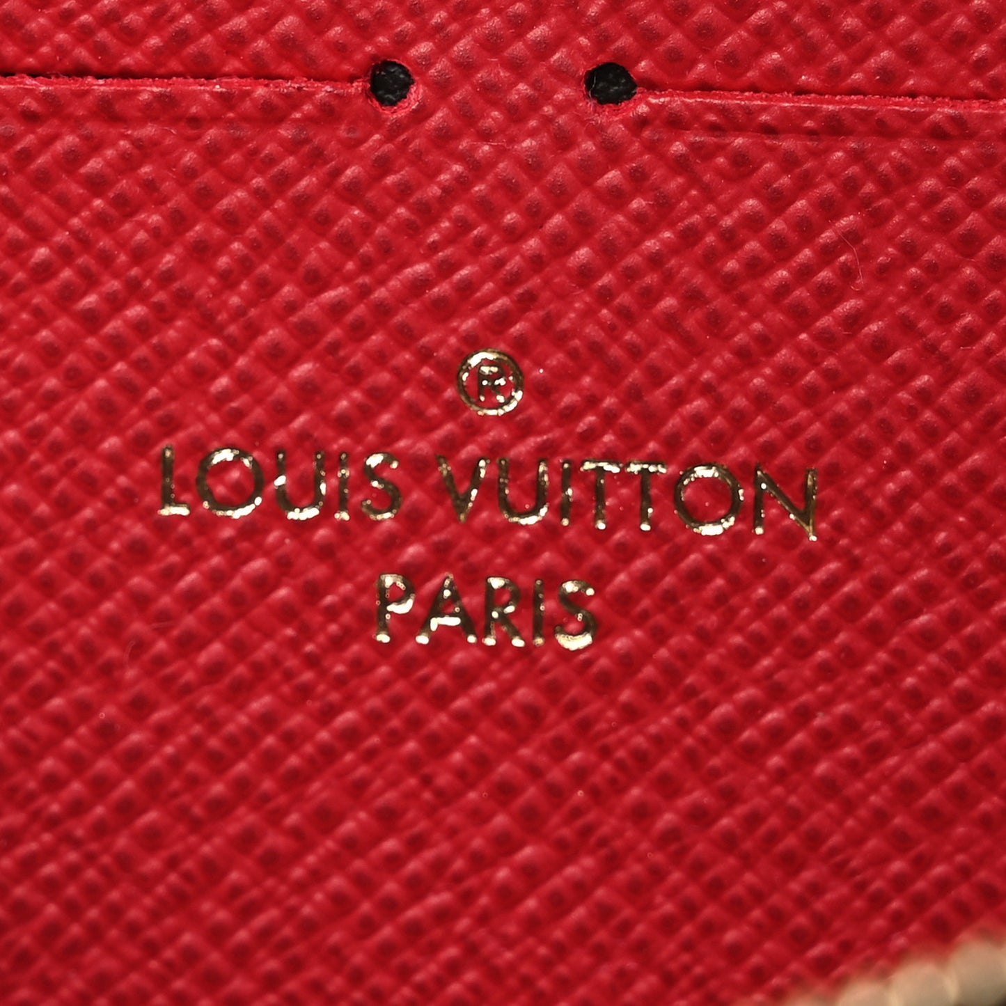 Damier Ebene Clemence Wallet Cherry