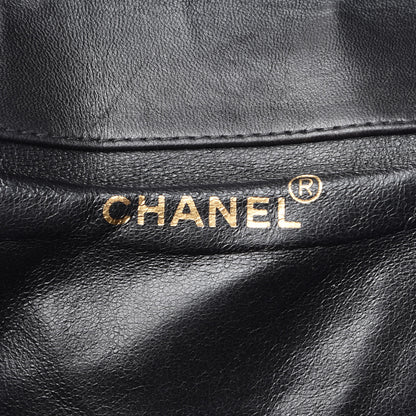 Chanel Lambskin Quilted Drawstring Backpack Black 6 of 12