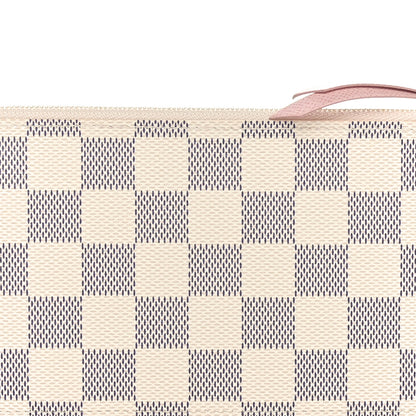 Louis Vuitton Damier Azur Felicie Chain Wallet Zippered Insert Rose Ballerine 7 of 7