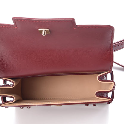 Delvaux Patent Calfskin Micro Tempete Satchel Red 5 of 8