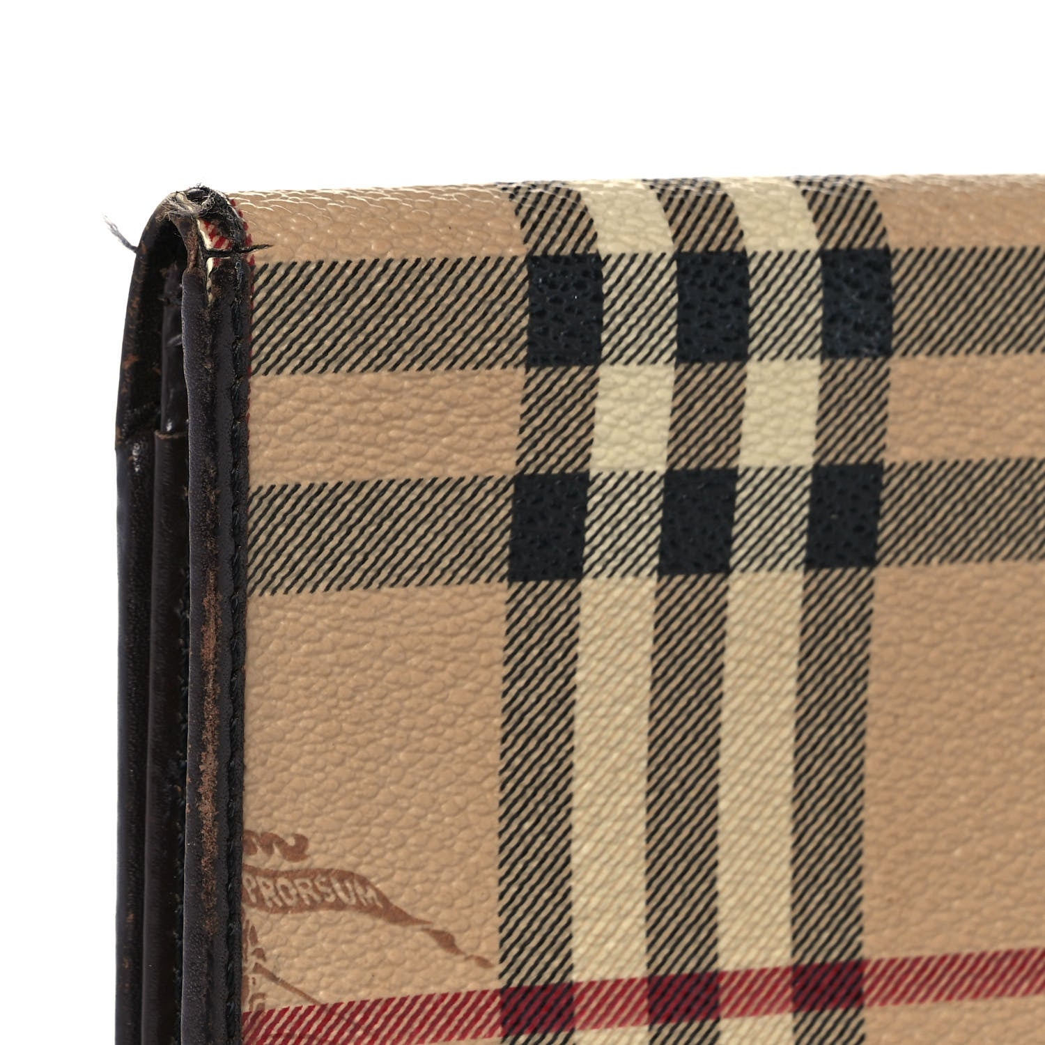 Burberry Haymarket Check Penrose Continental Wallet Chocolate 10 of 10