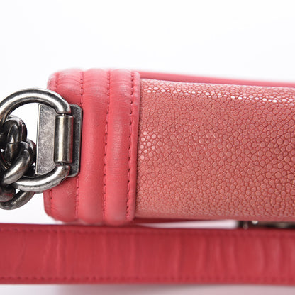 Chanel Galuchat Stingray Small Boy Flap Pink 11 of 19
