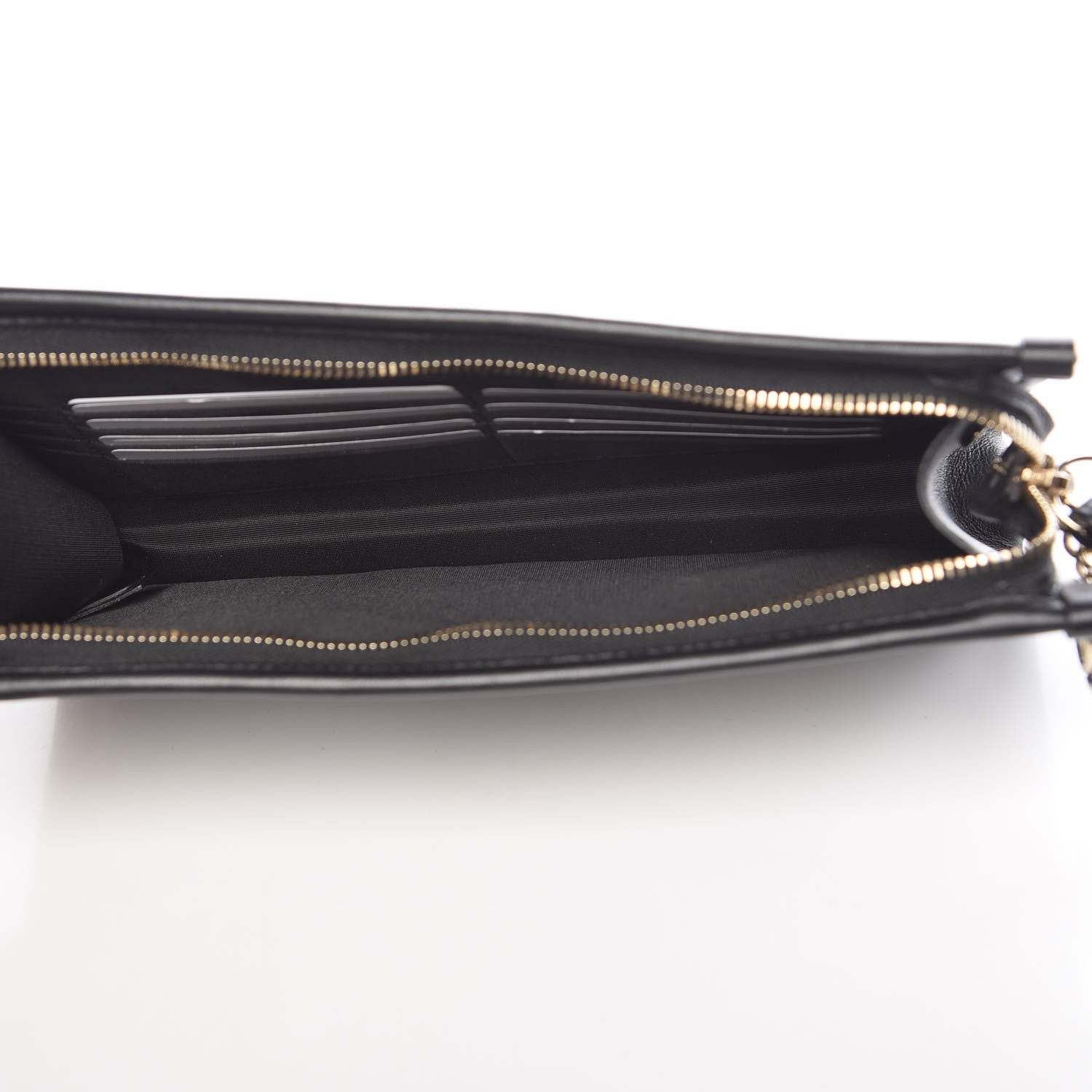Chanel Tweed PVC Lambskin Wristlet Pouch Black 6 of 10