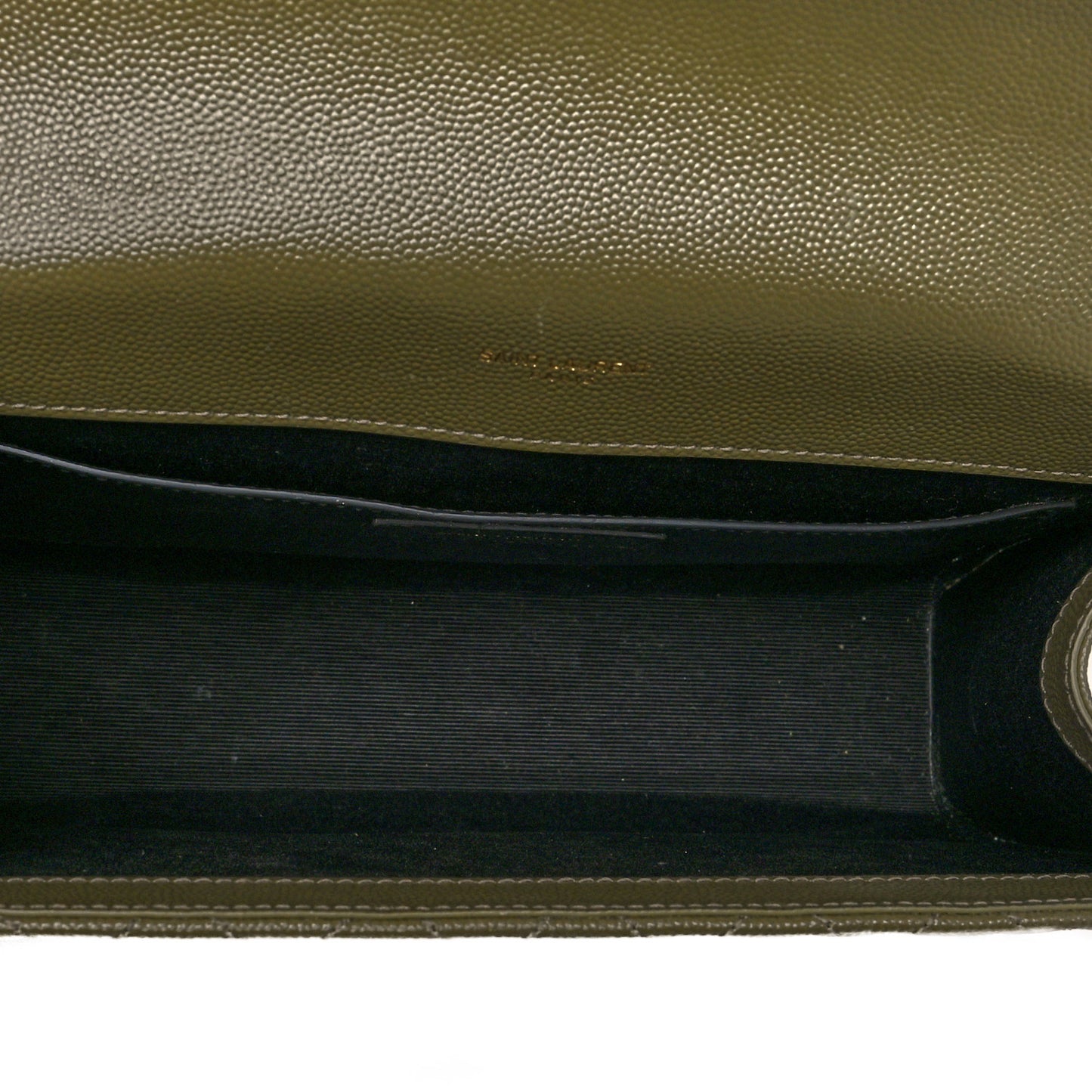 Grain De Poudre Textured Mixed Matelasse Medium Triquilt Monogram Satchel Vert Kaki