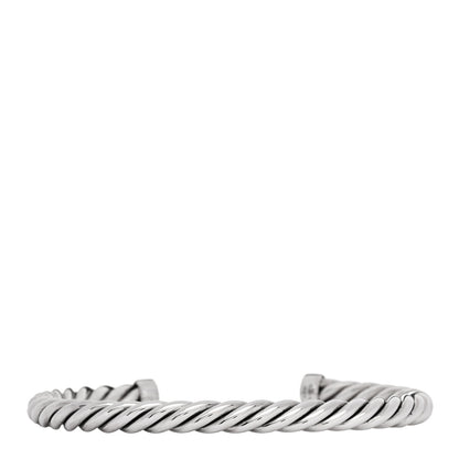 David Yurman Sterling Silver Black Onyx 6mm Cable Classic Cuff Bracelet 2 of 4