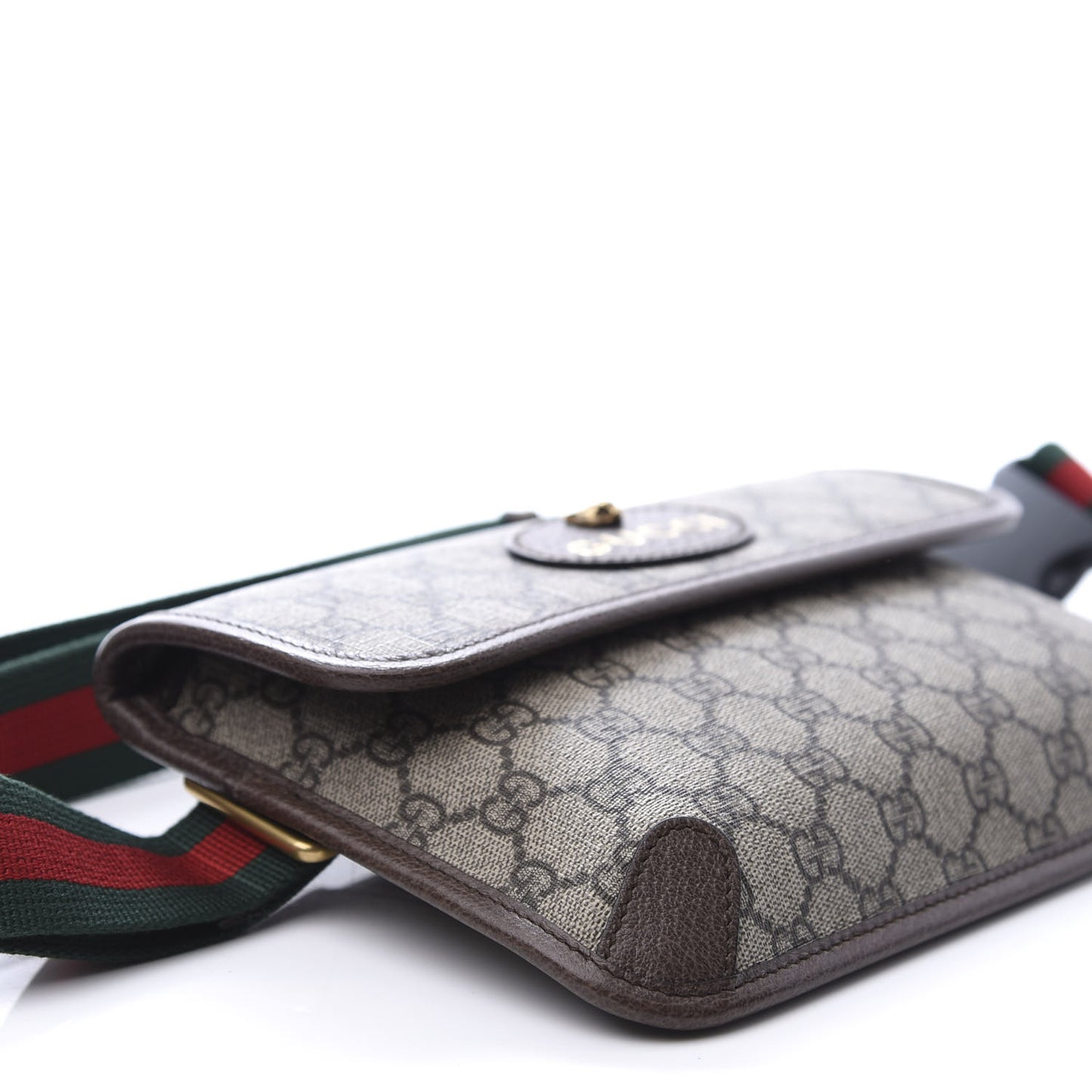 GG Supreme Monogram Neo Vintage Web Belt Bag Brown