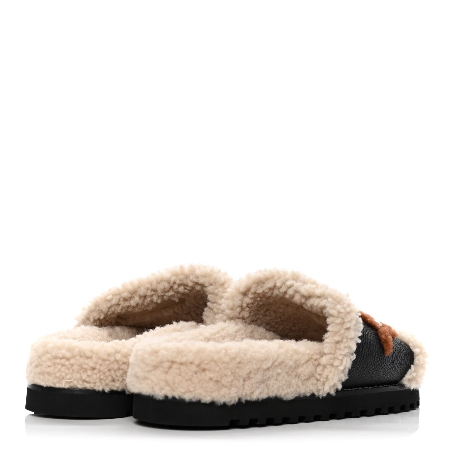 Louis Vuitton Shearling Calfskin Paseo Flat Comfort Mule 38 Beige 4 of 9