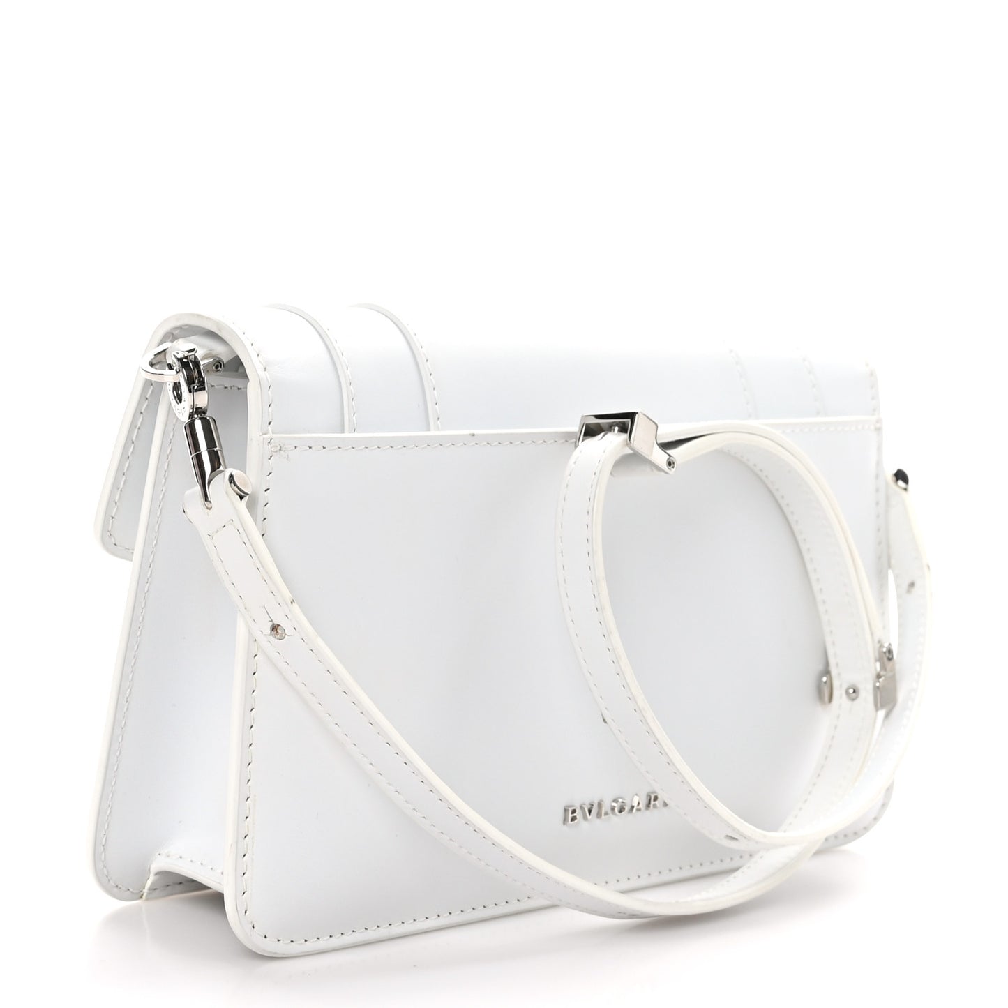 Calfskin Serpenti Forever East West Shoulder Bag White