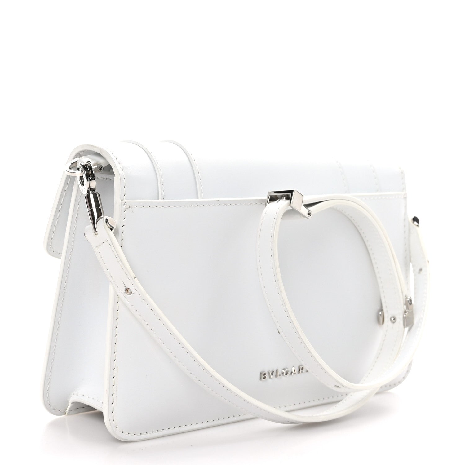 Bulgari Calfskin Serpenti Forever East West Shoulder Bag White 2 of 10