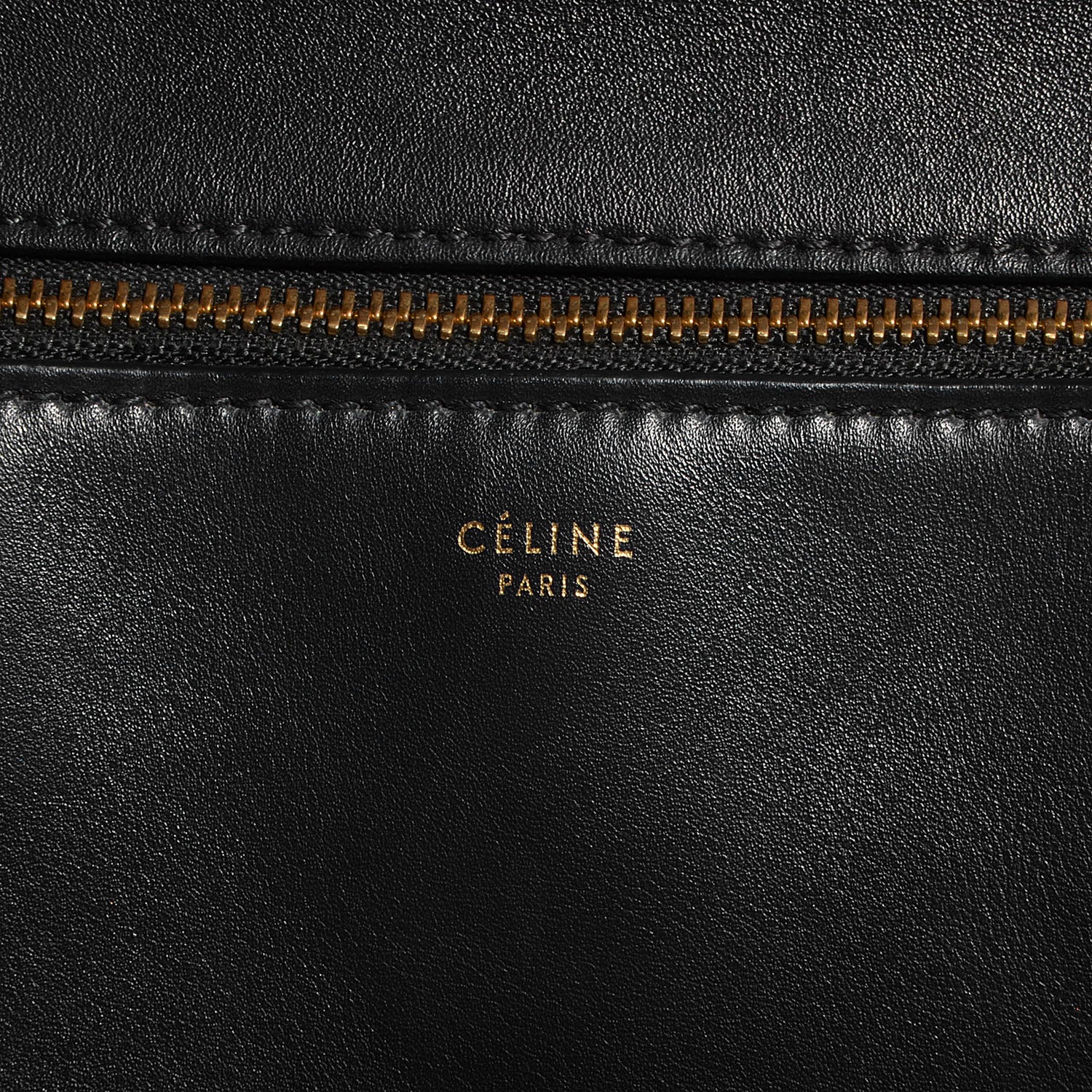 Celine Smooth Calfskin Large Edge Shoulder Bag Black 9 of 9