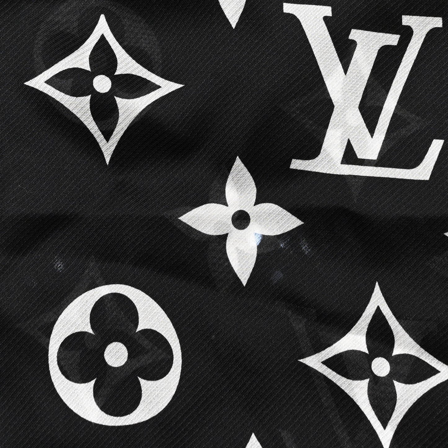 Silk Etole Monogram LV Ideal Scarf Black