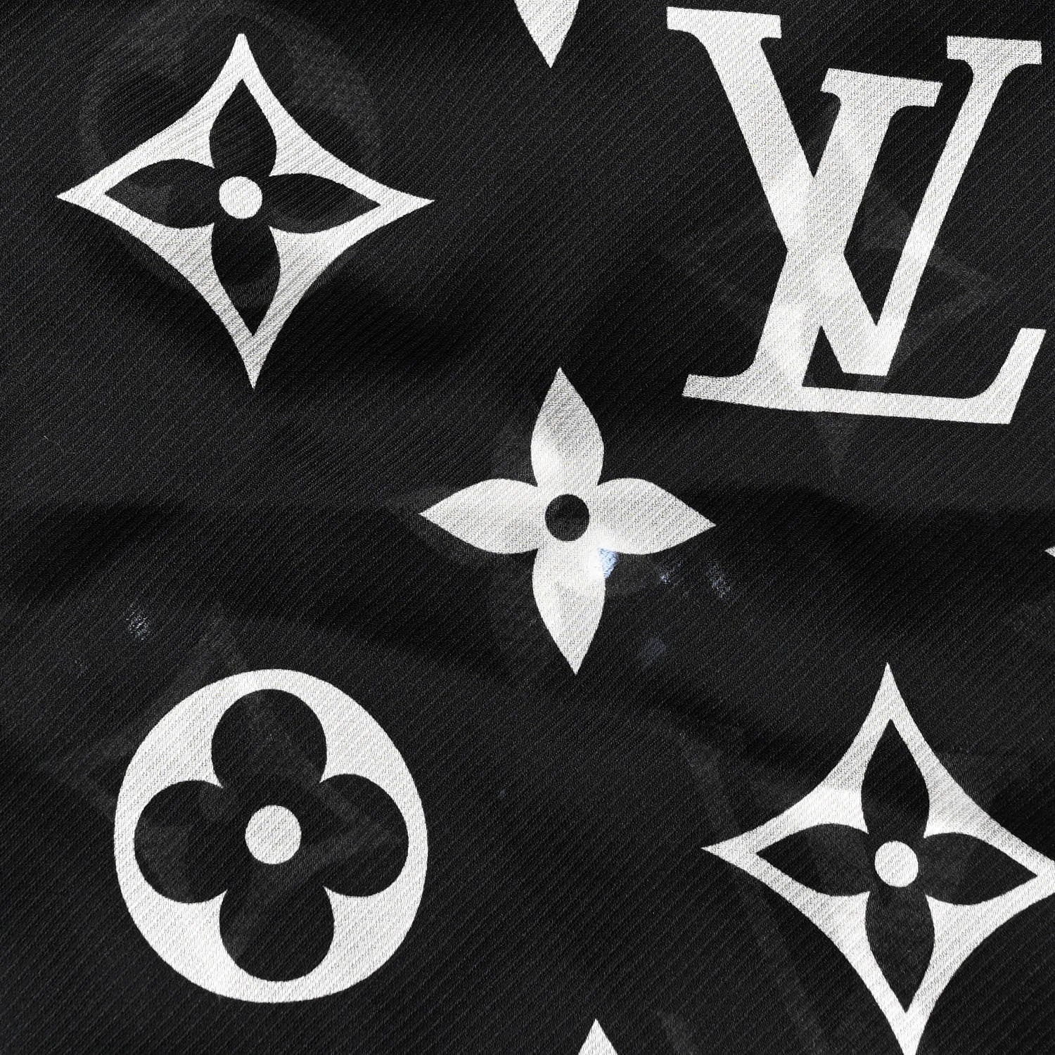 Louis Vuitton Silk Etole Monogram LV Ideal Scarf Black 5 of 6