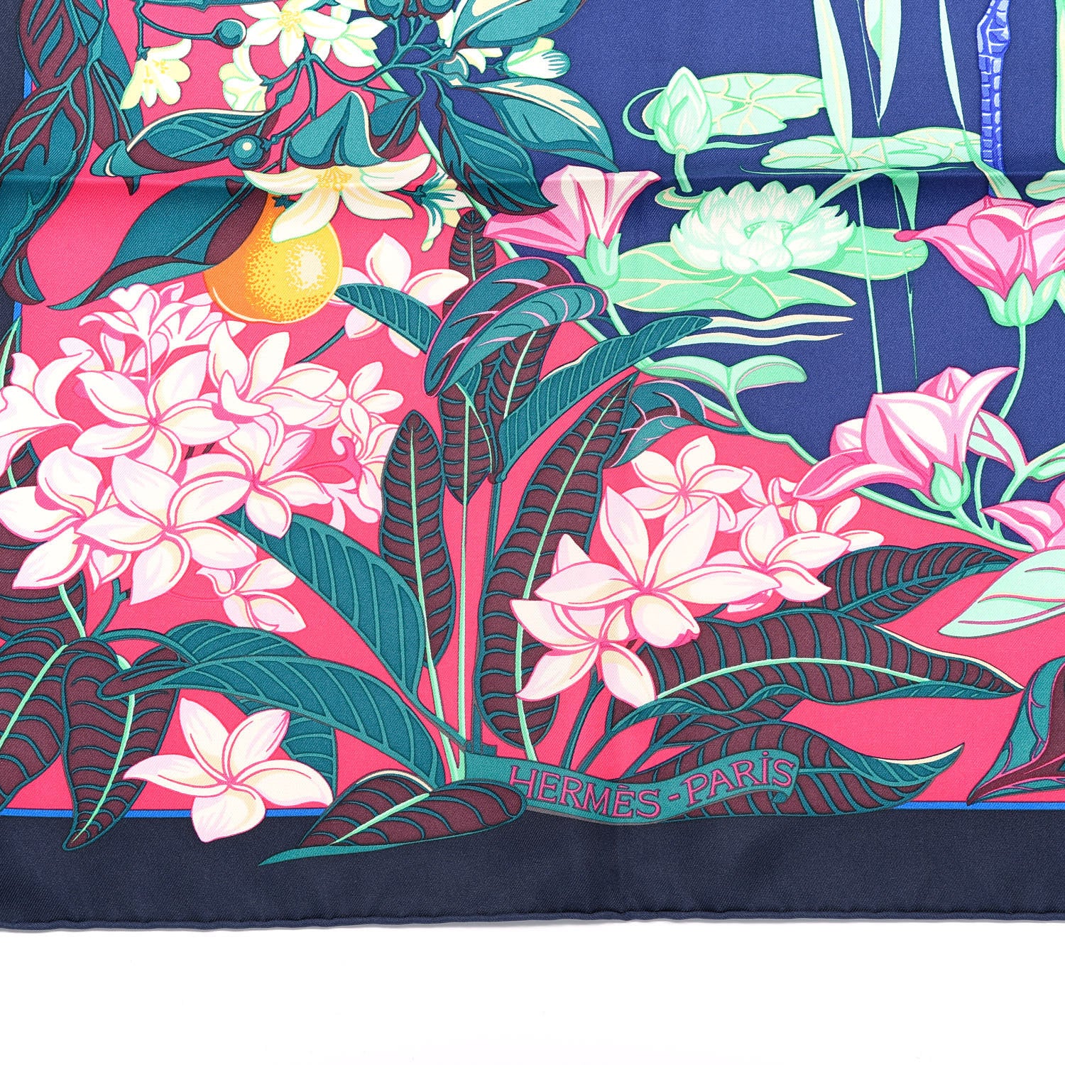 Hermes Silk Tatouage Flamingo Party Scarf 90 5 of 5