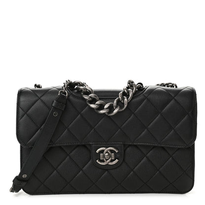 Chanel Goatskin Quilted Large Perfect Edge Flap Black 1 of 11