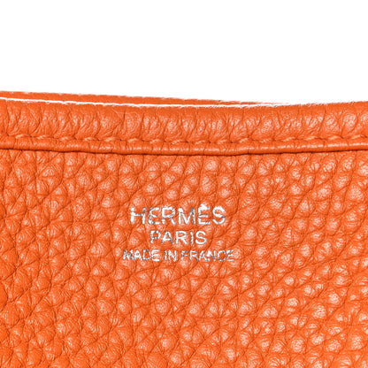 Hermes Taurillon Clemence Evelyne III PM Orange 6 of 10