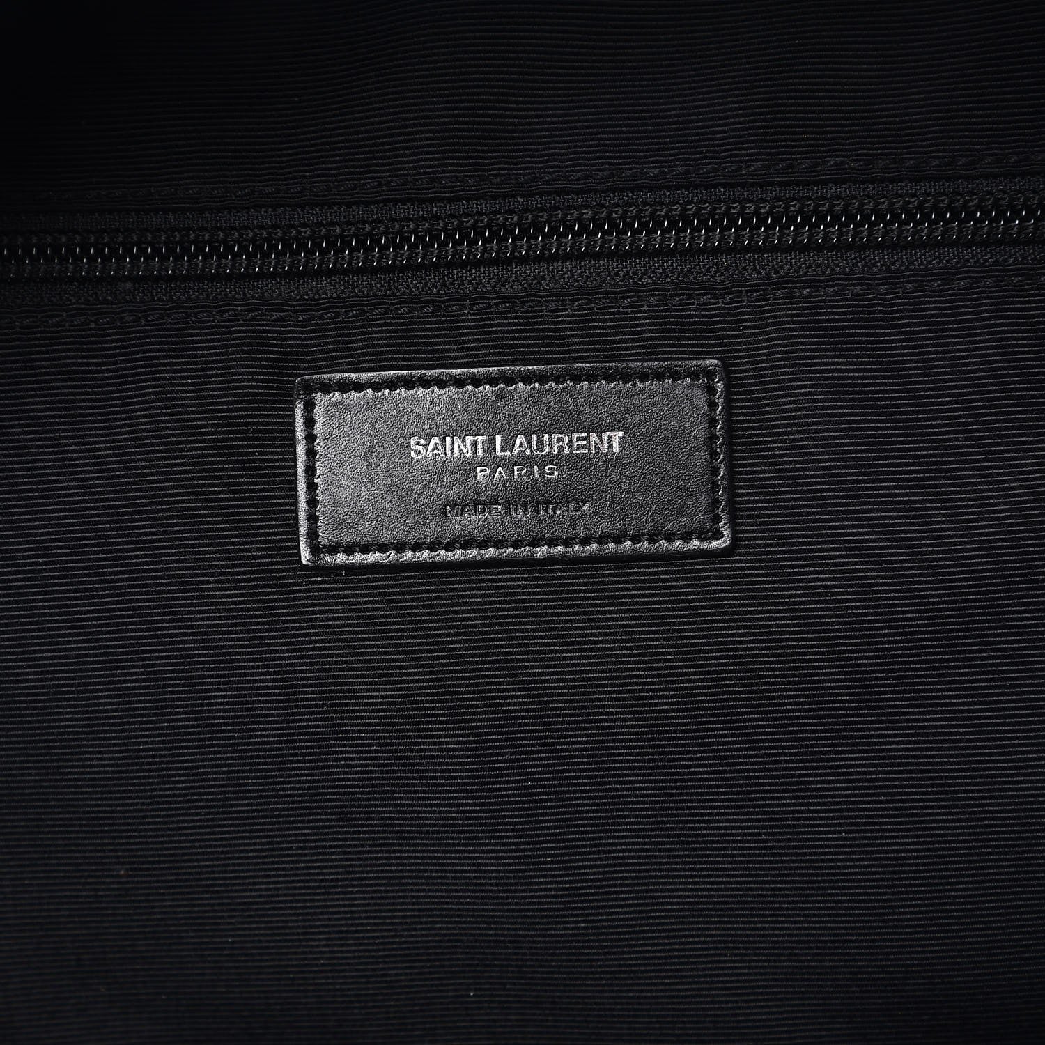 Saint Laurent Croc Calfskin Embossed Hunting Backpack Black 7 of 7