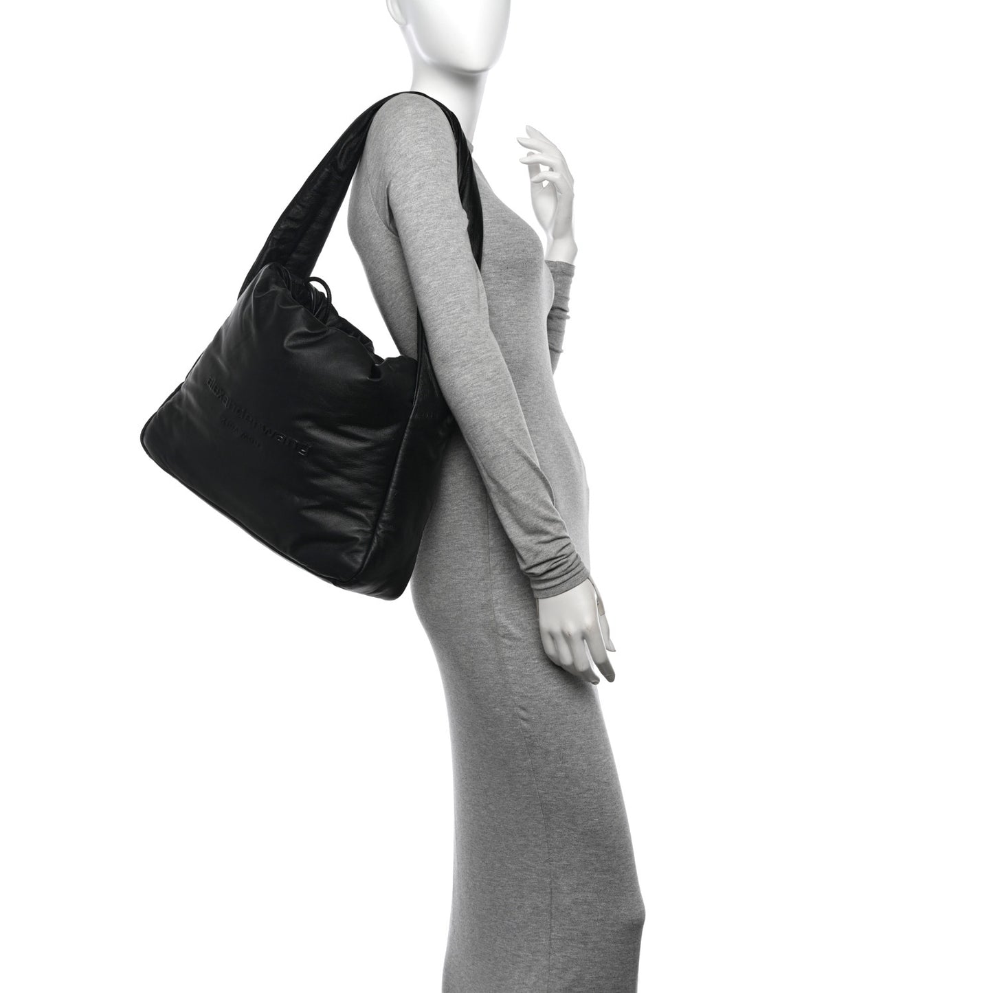 Lambskin Large Ryan Puffer Bag Black