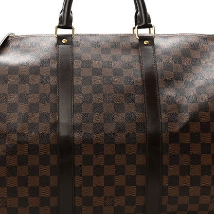 Louis Vuitton Damier Ebene Keepall Bandouliere 55 7 of 16