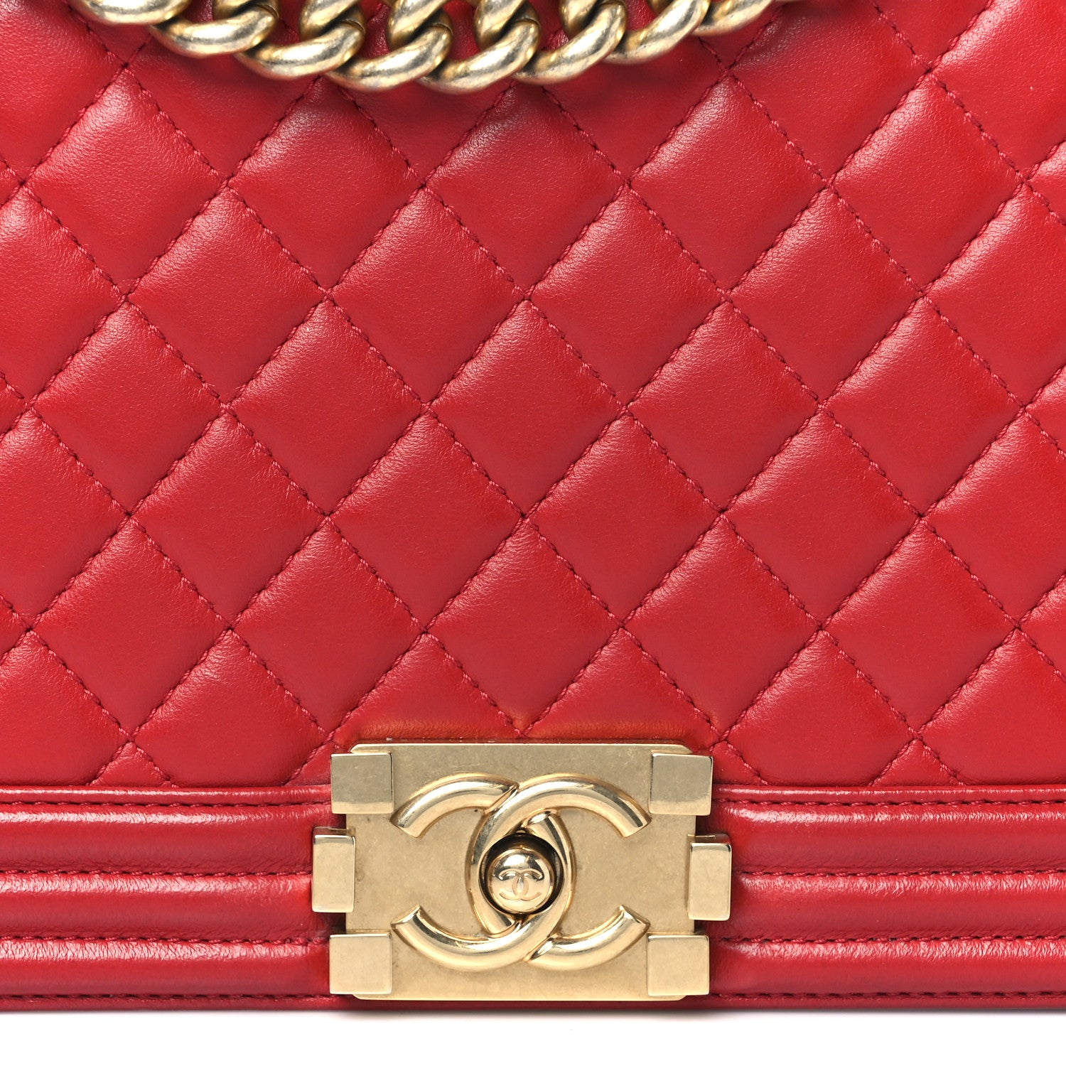 Chanel Lambskin Quilted New Medium Boy Flap Red 8 of 10