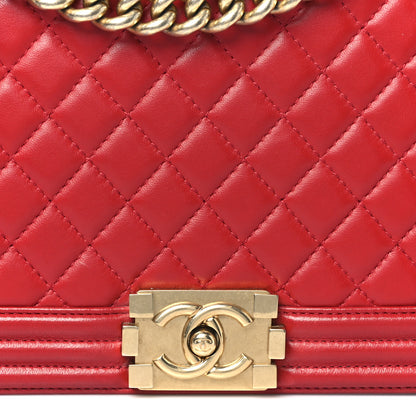 Chanel Lambskin Quilted New Medium Boy Flap Red 8 of 10