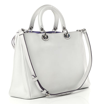 Christian Dior Smooth Calfskin Large Diorissimo Tote White 4 of 14