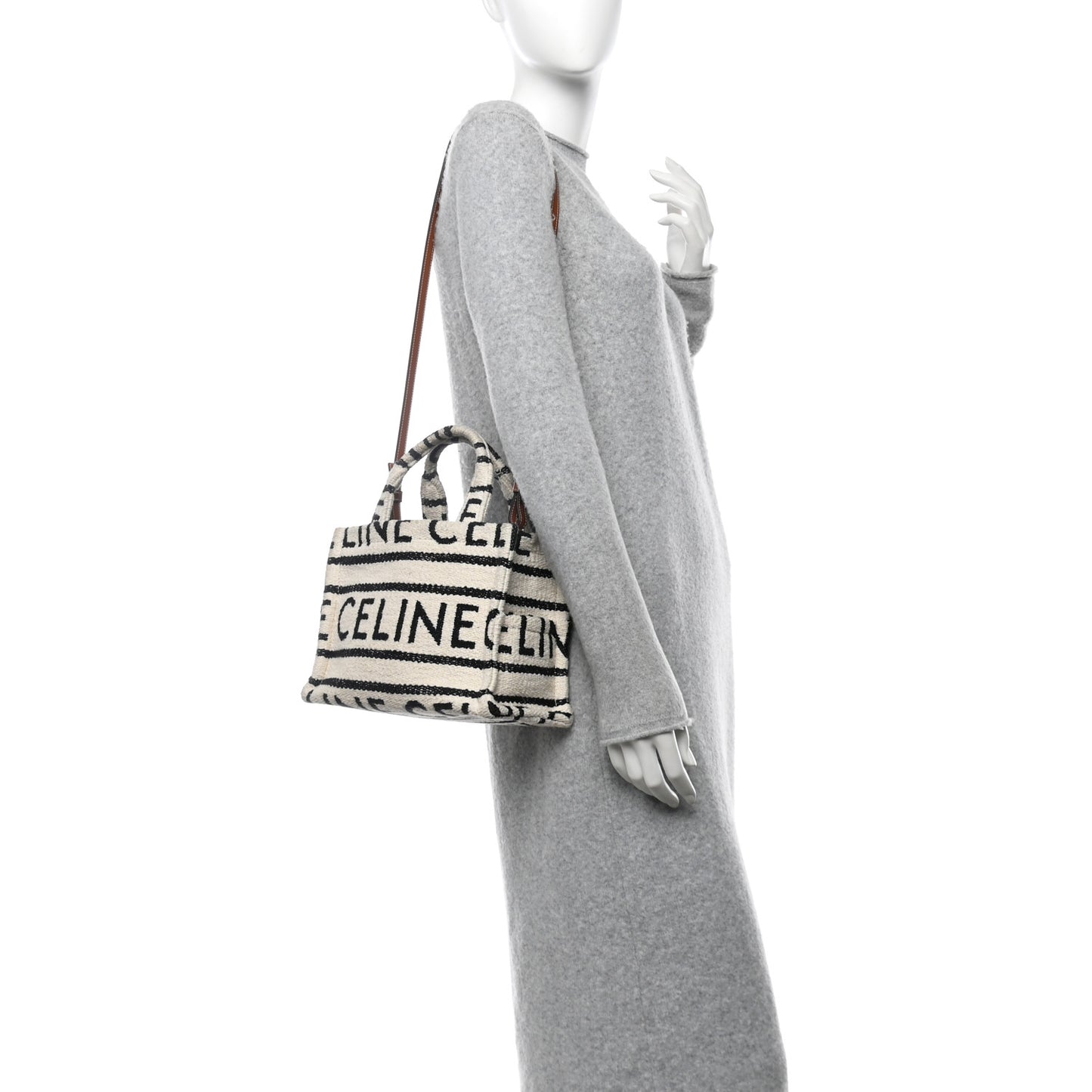 Canvas Small All Over Cabas Thais White Black