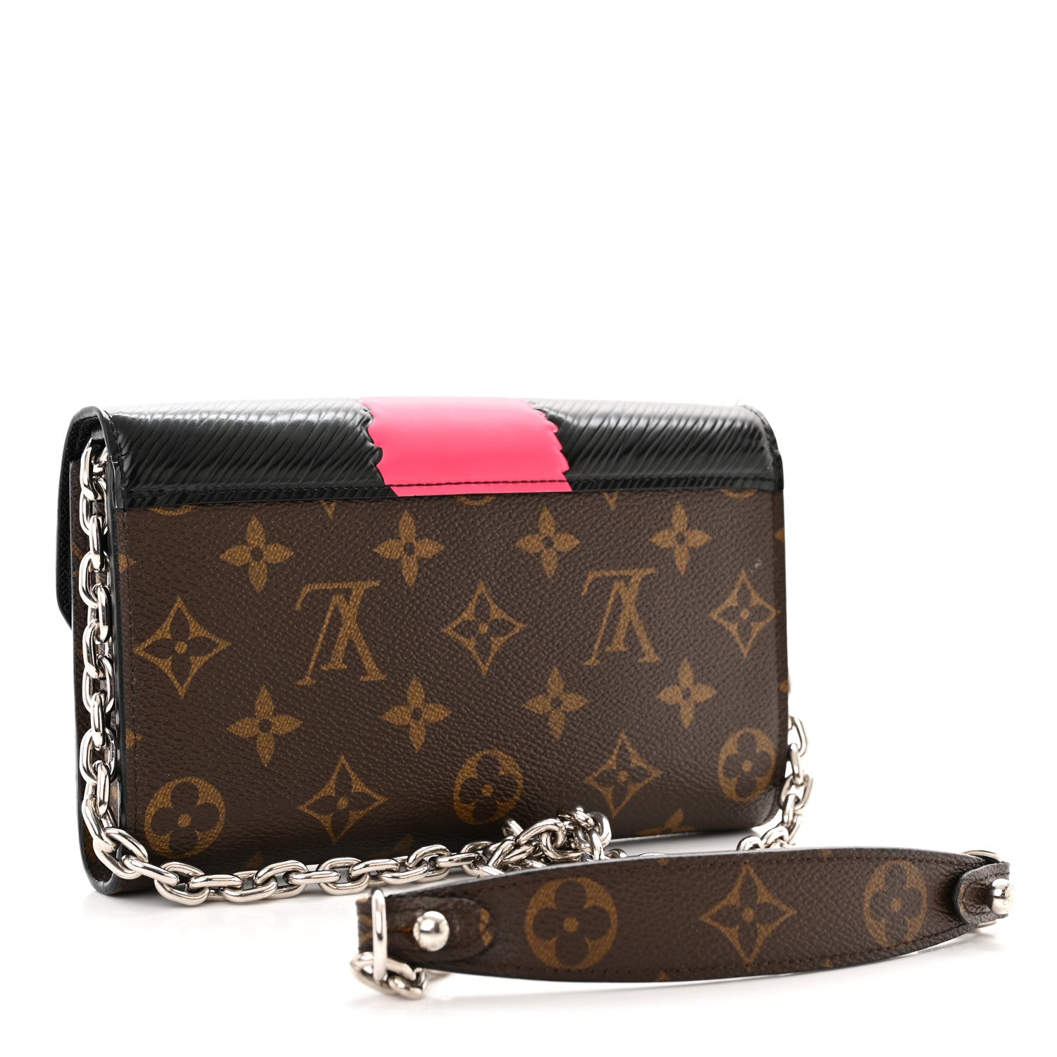 Louis Vuitton Monogram Kabuki Chain Wallet Black 3 of 13