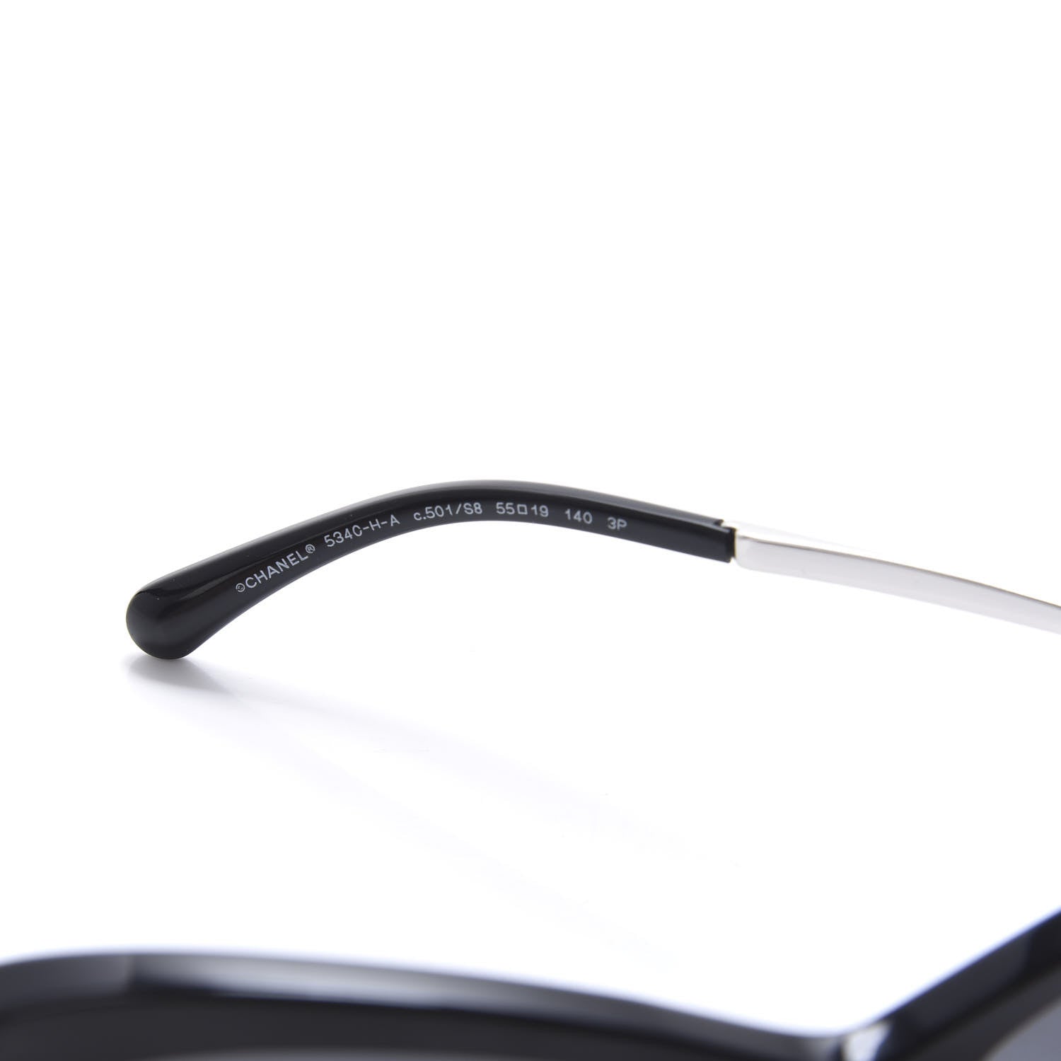 Chanel Polarized Cat Eye Pearl Sunglasses 5340-H Black 5 of 8