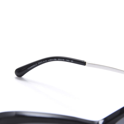 Chanel Polarized Cat Eye Pearl Sunglasses 5340-H Black 5 of 8