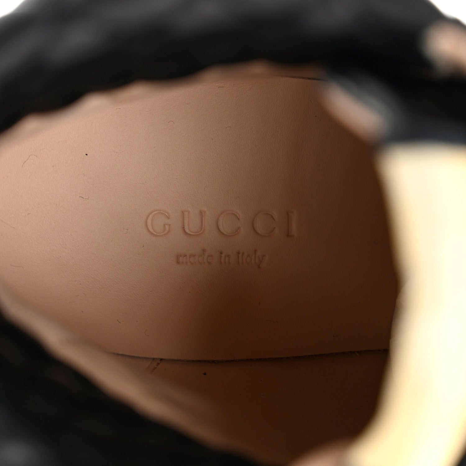 Gucci Apollo Calfskin GG Supreme Nappa Samoa Quilted Lace Up Ankle Boots 39 Black 7 of 9