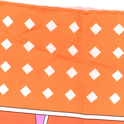Hermes Silk La Promenade du Matin Triangle Scarf 5 of 7