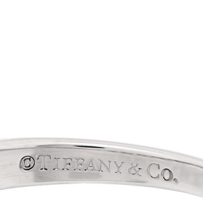 Tiffany Platinum Diamond 3mm Tiffany Forever Half Circle Band Ring 50 5.25 4 of 5