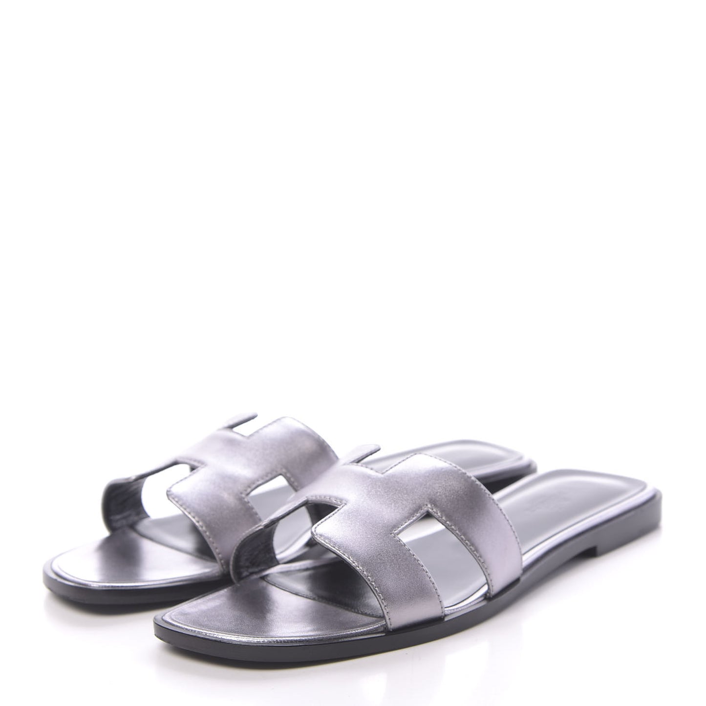 Metallic Nappa Oran Sandals 39 Argent