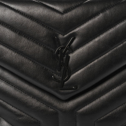 Saint Laurent Calfskin Y Quilted Monogram Medium Loulou Chain Satchel Black 7 of 10