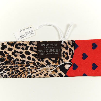 Hermes Silk Jungle Love Love Twilly Rouge Marine Fauve 3 of 3