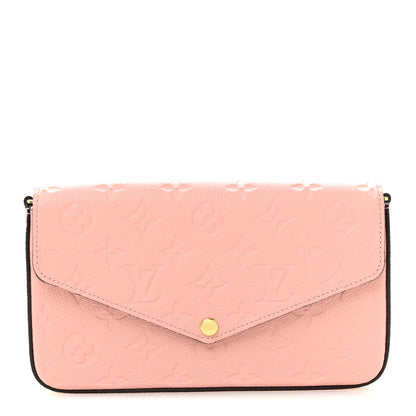 Louis Vuitton Empreinte Pochette Felicie Chain Wallet Rose Poudre 1 of 9