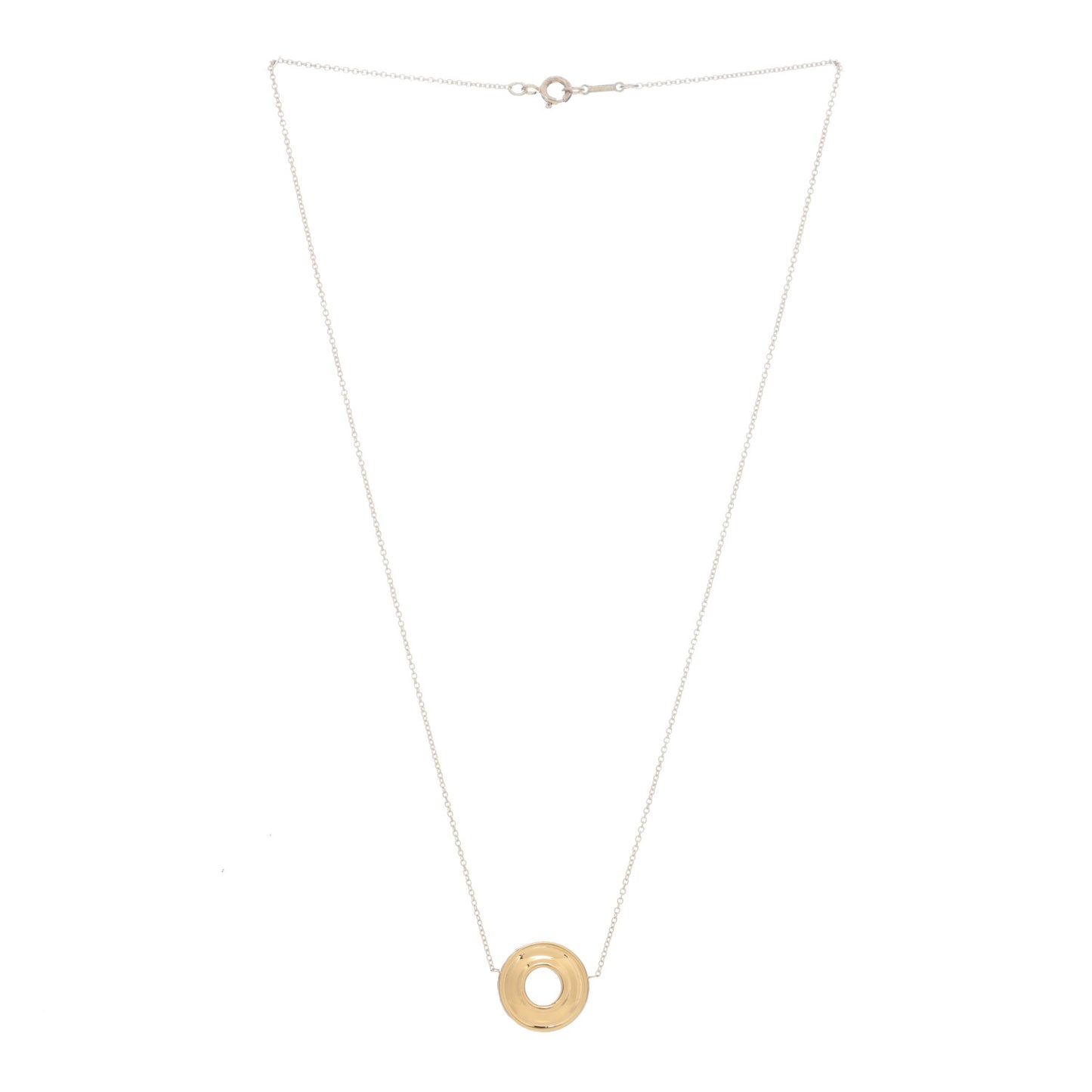 Sterling Silver 18K Yellow Gold Paloma Picasso Magic Disc Pendant Necklace