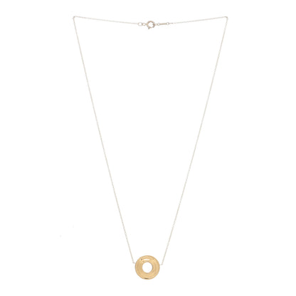 Tiffany Sterling Silver 18K Yellow Gold Paloma Picasso Magic Disc Pendant Necklace 2 of 4