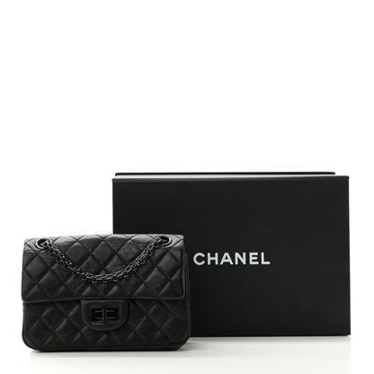 Chanel Aged Calfskin Quilted 2.55 Reissue Mini Flap So Black 11 of 11