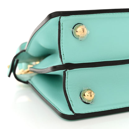 Fendi Shiny Nappa Petite Peekaboo I SEE U Satchel Spring Turquoise 10 of 11