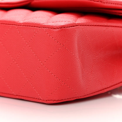 Chanel Caviar Quilted Medium Double Flap Red 10 of 14