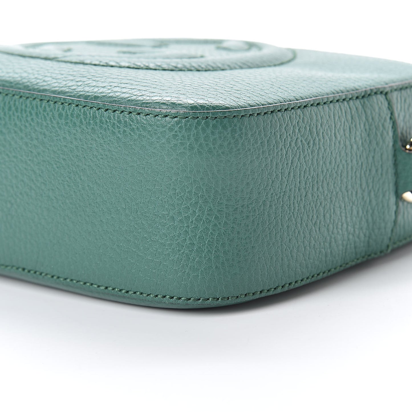Pebbled Calfskin Small Soho Disco Bag Emerald Green