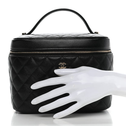 Chanel Caviar Quilted Large Vanity Pouch Black 2 of 9
